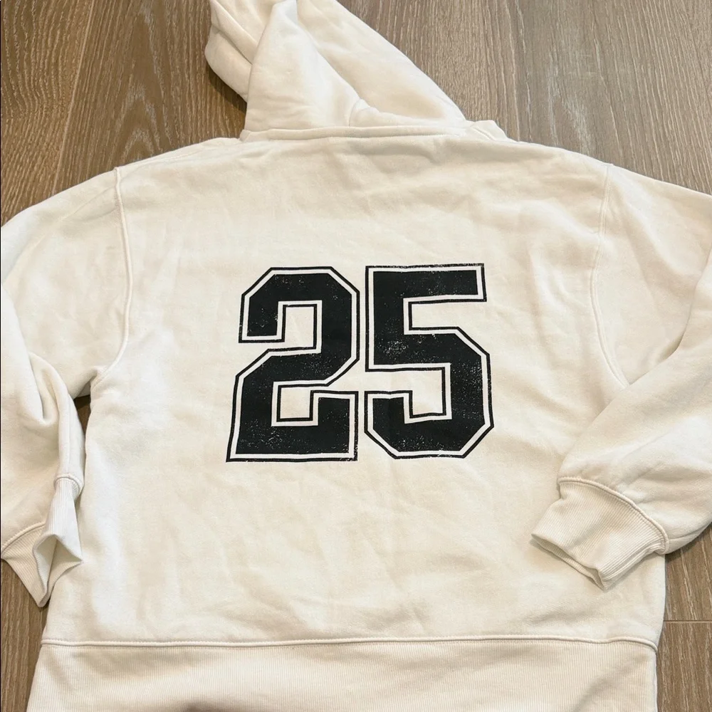 Wild Fable Cream Hoodie with Black Graphic - Picture 5 of 5